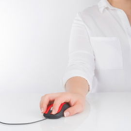 Mini mouse USB 800 DPI con cable retráctil
