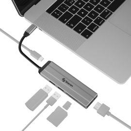 Estación de conexión USB C con carcasa de aluminio