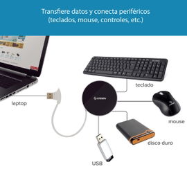 HUB USB 3.0 de 4 puertos con carga rápida