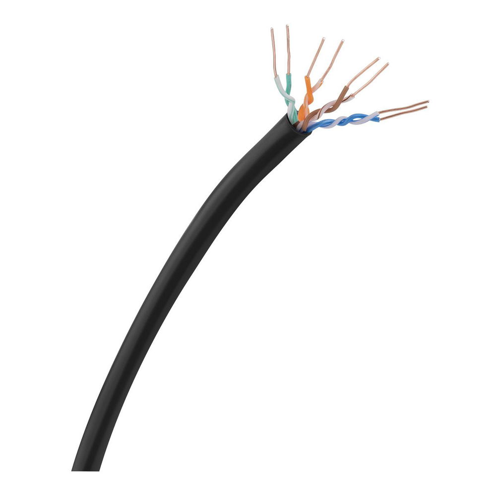 Cable UTP CAT 5e para intemperie, negro Cable UTP CAT 5e para intemperie, negro
