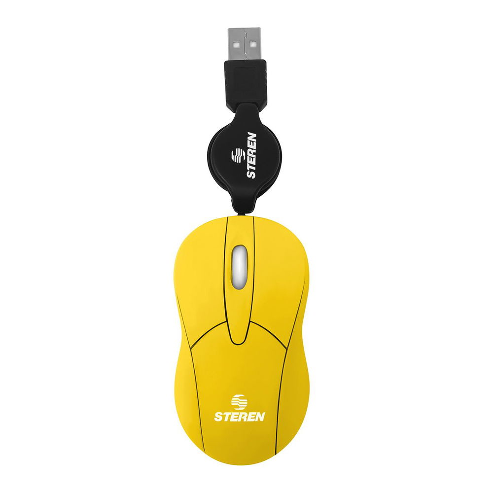 Mouse USB con cable retráctil Mouse USB con cable retráctil