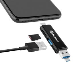 Lector microSD/ USB 3 en 1 OTG