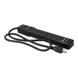 Multicontacto de 6 salidas verticales y doble cargador USB