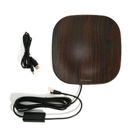 Antena interior para TV HD caudrada con acabado tipo madera