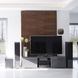 Antena interior para TV HD caudrada con acabado tipo madera