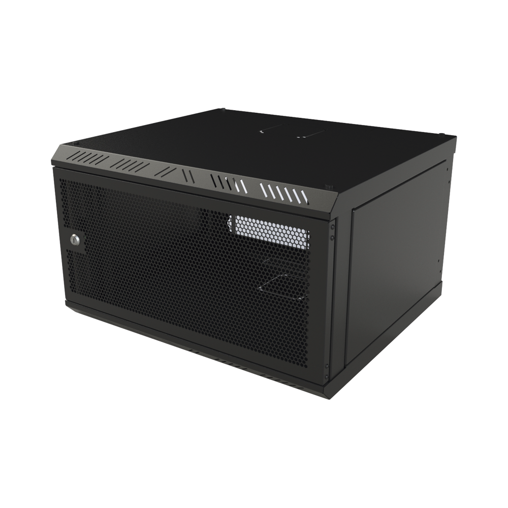 Gabinete con Puerta Ventilada para Montaje en Pared Cuerpo Fijo con Rack 19