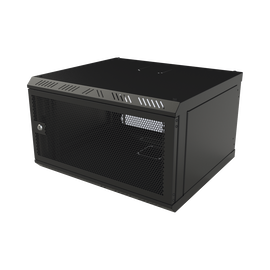 Gabinete con Puerta Ventilada para Montaje en Pared Cuerpo Fijo con Rack 19