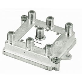 Divisor de 6 salidas verticales, 1 GHz, 5-1000 MHz, con caja soldada Divisor de 6 salidas verticales, 1 GHz, 5-1000 MHz, con caja soldada