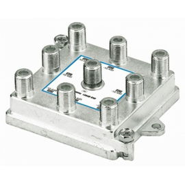 Divisor de 8 salidas verticales, 1 GHz, 5-1000 MHz, con caja soldada Divisor de 8 salidas verticales, 1 GHz, 5-1000 MHz, con caja soldada