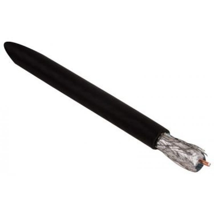 Cable coaxial RG58A, 50Ω y 50% malla de aluminio sin estañar Cable coaxial RG58A, 50Ω y 50% malla de aluminio sin estañar