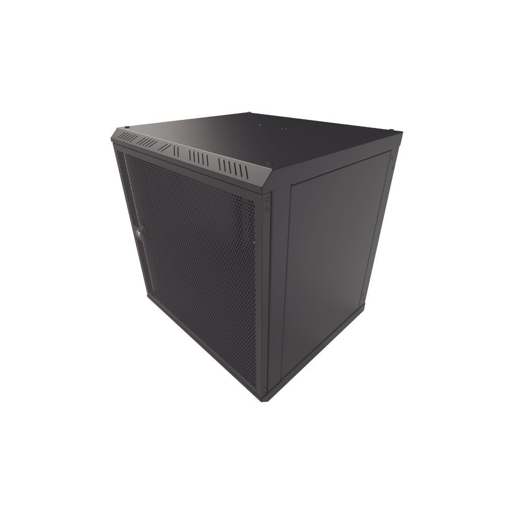 Gabinete con Puerta Ventilada para Montaje en Pared Cuerpo Fijo con Rack 19