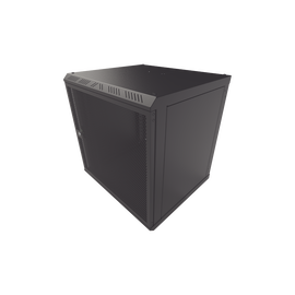 Gabinete con Puerta Ventilada para Montaje en Pared Cuerpo Fijo con Rack 19