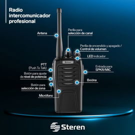 Radio intercomunicador análogo / digital profesional, hasta 5 Km de alcance Radio intercomunicador análogo / digital profesional, hasta 5 Km de alcance