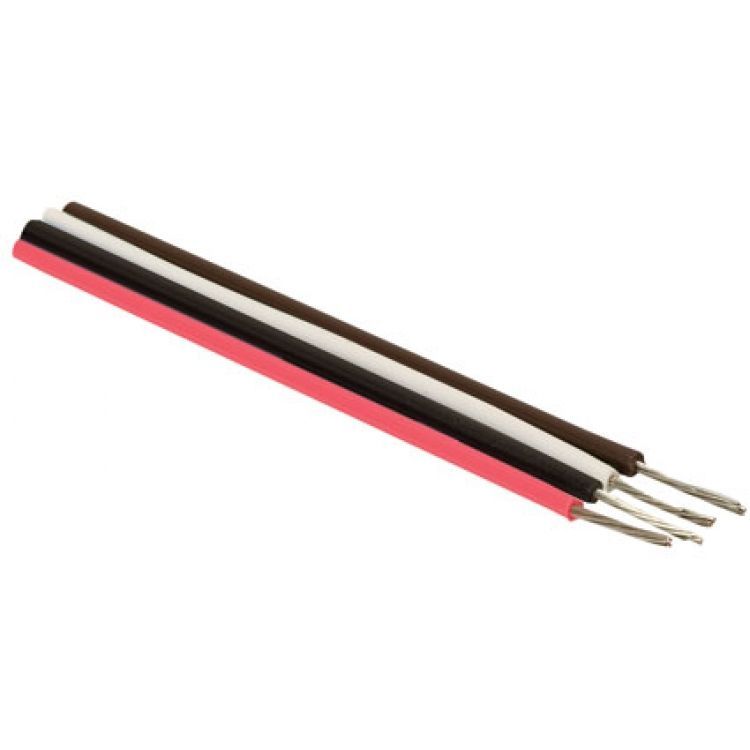 Cable estañado para conexiones, en color rojo, calibre 22 AWG Cable estañado para conexiones, en color rojo, calibre 22 AWG