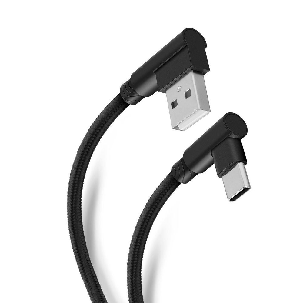 Cable USB a USB C con conectores a 90° de 1,2 m Cable USB a USB C con conectores a 90° de 1,2 m