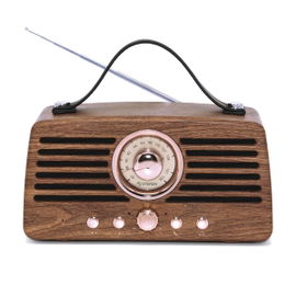 Bocina Bluetooth* retro con radio FM y reproductor USB/microSD