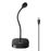 Micrófono USB de condensador con cuello flexible y botón touch