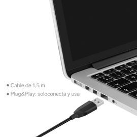 Micrófono USB de condensador con cuello flexible y botón touch