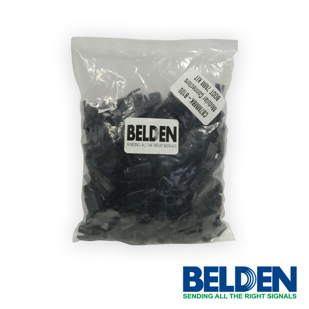 BOTA DE 7 MM BELDEN CB7MMBK-B100 PARA PLUG RJ-45 HECHO EN CAMPO 100 PZA NEGRO BOTA DE 7 MM BELDEN CB7MMBK-B100 PARA PLUG RJ-45 HECHO EN CAMPO 100 PZA NEGRO