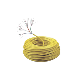 Caja de cable de 305 mts, color amarillo, compuesto por: 22/6 trenzado blindado, 22/4 trenzado, 22/2 trenzado, 18/4 trenzado para aplicaciones en control de acceso.