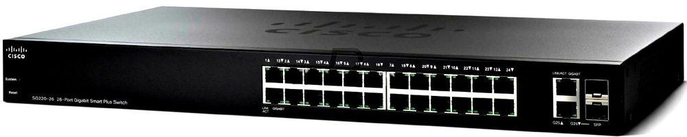 Cisco Small Business SG220-26 Gestionado L2 Gigabit Ethernet (10/100/1000) Negro