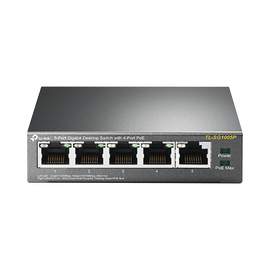 Switch PoE Gigabit de 5 puertos, con 4 puertos PoE 802.3af/at de hasta 56 W