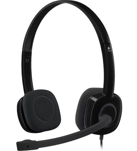Logitech Audífonos con Micrófono H151, Alámbrico, 3.5mm, Negro 