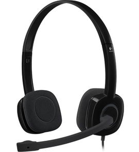 Logitech Audífonos con Micrófono H151, Alámbrico, 3.5mm, Negro 