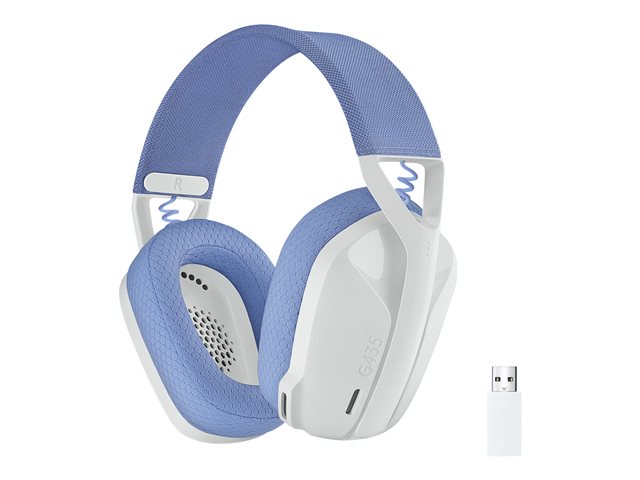 Logitech G435 LIGHTSPEED Wireless Gaming Headset - Auricular - tamaño completo - Bluetooth / LIGHTSPEED - inalámbrico - blanco
