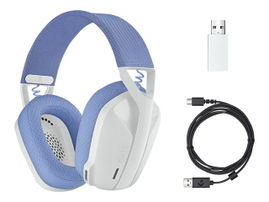 Logitech G435 LIGHTSPEED Wireless Gaming Headset - Auricular - tamaño completo - Bluetooth / LIGHTSPEED - inalámbrico - blanco
