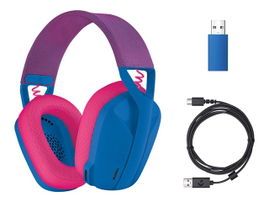 Logitech G435 LIGHTSPEED Wireless Gaming Headset - Auricular - tamaño completo - Bluetooth / LIGHTSPEED - inalámbrico - azul