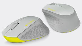 Mouse Logitech Óptico M280, Inalámbrico, 1000DPI, USB, Gris/Amarillo 