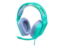 Logitech G G335 Wired Gaming Headset - Auricular - tamaño completo - cableado - conector de 3,5 mm - menta - certificado Discord
