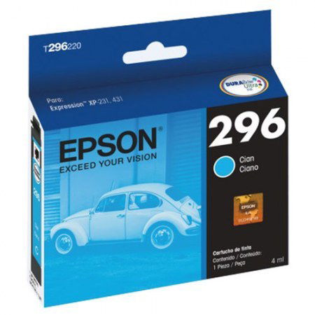 Cartucho De Tinta Para Expression XP-231, XP-241, XP-431 - Epson 296 - Cyan - Original