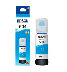 Botella de Tinta Cyan Epson T504 Tinta