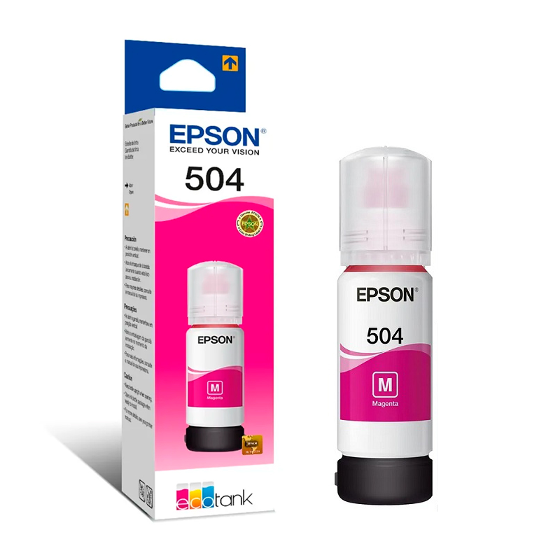Botella de Tinta Magenta Epson T504 Tinta