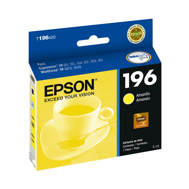Cartucho de Tinta Amarilla Epson T196