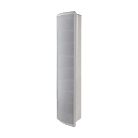 Altavoz Tipo Columna para Exterior, Configurable a 80, 40, 20 o 10 Watts, Color Blanco, Fabricado en Aluminio
