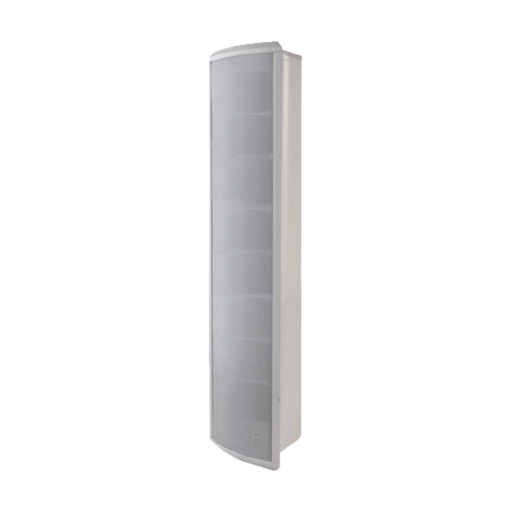 Altavoz Tipo Columna para Exterior, Configurable a 80, 40, 20 o 10 Watts, Color Blanco, Fabricado en Aluminio