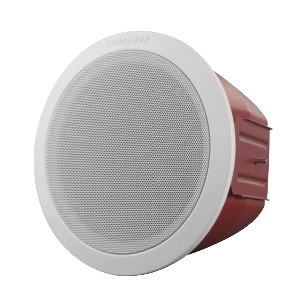 Altavoz de 6.5 Pulgadas, Resistente al Fuego, Montaje en Techo, Domo Color Rojo, Fabricado en metal