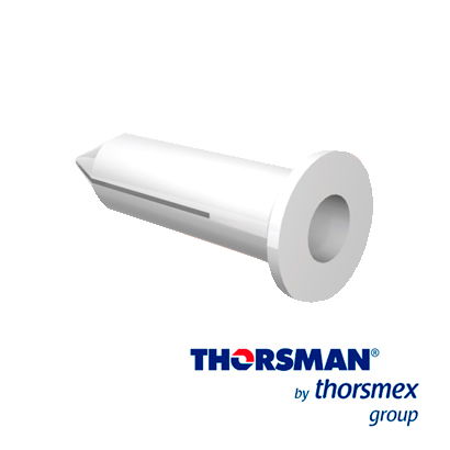 CLAVITHOR THORSMAN TCP0 1206-01100 TAQUETE PARA FIJAR CON CLAVO 5/16pulg x 3/4pulg COLOR BLANCO, CAJA 100 PIEZA, ELABORADO CON POLIESTIRENO DE ALTO IMPACTO, FLEXIBLE, RESISTENTE AL IMPACTO, REALIZA UNA EXPANSIÓN, PARA USO EN INTERIORES