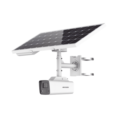 Cámara Bala ColorVu 4 Megapixel / Lente 4mm / Panel Solar / Batería de Respaldo (Hasta 24 Días) / Conexión 4G / Accesorios de Instalación