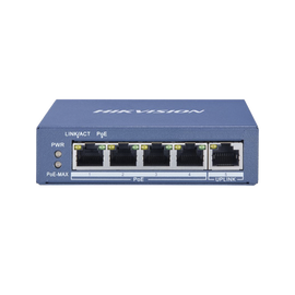Hikvision Value Series DS-3E0505P-E/M - Conmutador - sin gestionar - 1 x 10/100/1000 (subida) + 4 x 10/100/1000 (PoE) - sobremesa - PoE (35 W)