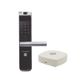 Kit Cerradura con manija YMF40A y HUB, Apertura por,  Código, Biometría y apertura por  SMARTPHONE