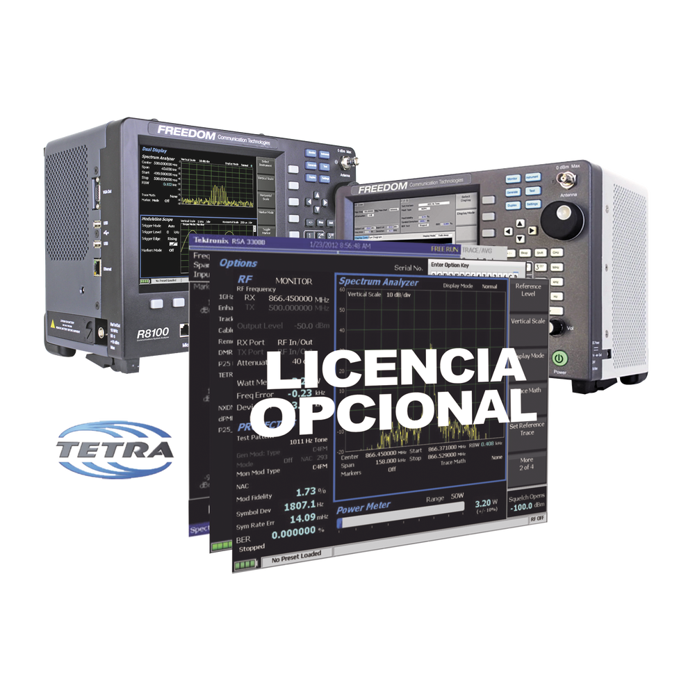 Opción de Software TETRA DMO Subscriber Test en R8000 /R8100.