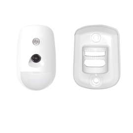 (AX PRO) Detector PIR Interior con Cámara Inalámbrica / Inmunidad a Mascotas / Rango de Detección de 12 mts / Angulo de 85.9° de Cobertura + Montaje de Pared