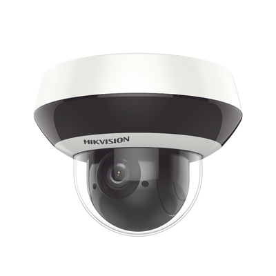 Mini PTZ IP 4 Megapixel / 4X Zoom / H.265+ / 20 mts IR EXIR / WDR / PoE / IK10 /Exterior IP66 / DarkFighter / Micrófono Integrado
