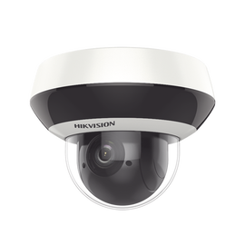 Mini PTZ IP 4 Megapixel / 4X Zoom / H.265+ / 20 mts IR EXIR / WDR / PoE / IK10 /Exterior IP66 / DarkFighter / Micrófono Integrado