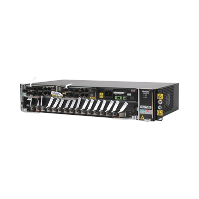 OLT GPON Carrier Class, 2 Ranuras, 1 Tarjeta GPOA de 16 puertos GPON, 1 Fuente de CA, 2 UR