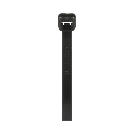 Cincho de Nylon 6.6 de Bloqueo, 188 mm largo x 4.8mm ancho, Color Negro, Exterior Resistente a Rayos UV, Paquete de 1000pz